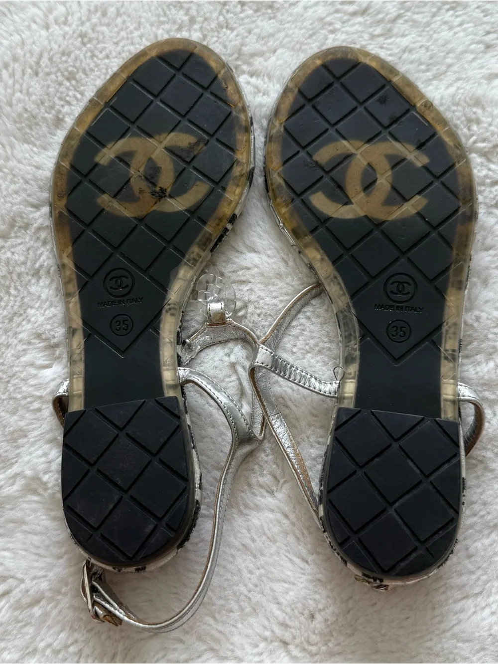 CHANEL women sandals size 35 EU Authentic